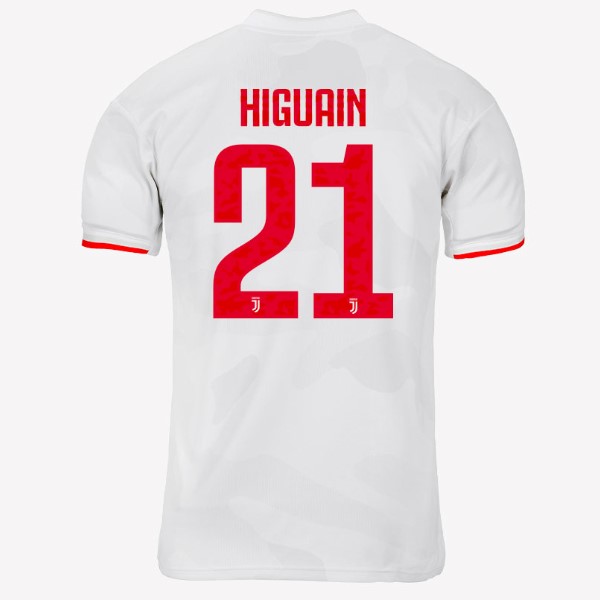 Camiseta Juventus NO.21 Higuain Segunda equipación 2019-2020 Gris Blanco